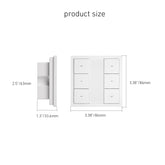DC1681 Wall Mounted Receiver 433.92MHZ Dual Channel Wall Remote Control for Electric Curtain Tubular Motor